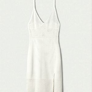 Aritzia Evie Crochet Midi Dress XXS Light Birch NWT 🌲🌞